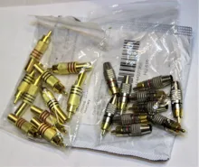 Conector macho RCA sin soldadura, adaptador de enchufe para enchufe de Cable de Audio, vídeo, CCTV, cámara, sin soldadura, alta cantidad, 1/4/10 Uds.