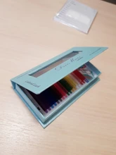 DeceMars-Extensión de pestañas de colores, 16 líneas, una bandeja, colores mezclados, para uso en salón, extensiones de pestañas, rizos JBCD