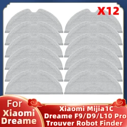 Panos de esfregão trapos para xiaomi mijia 1c/1t dreame bot f9/d9/d9 max/l10 pro trouver robô lds vácuo mop finder peças de reposição