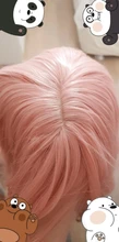 Pink Wigs Bangs Synthetic-Wig Wavy Hair Lolita Cosplay American Alan Eaton Long Women