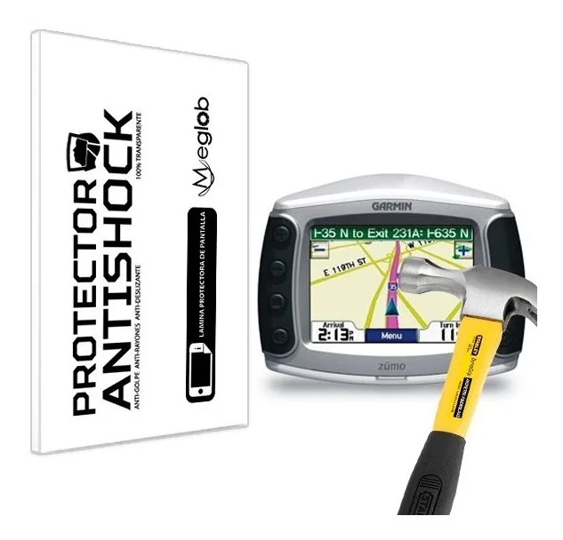 Protector de pantalla Anti-Shock Anti-arañazos Anti-rotura compatible con GPS Garmin ZUMO 550