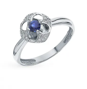 

Gold ring with sapphires and diamonds sunlight sample 585