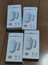 Tuya WiFi inteligente Sensor para puertas Puerta Abierta cerrado detectores de Control de voz inalámbrica alarma de Casa Compatible con Alexa Google aplicación para hogares