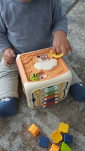 Cubo de actividades para bebés, juguetes 7 en 1 para niños pequeños, juguete educativo, clasificador de formas, Musical, cuentas, laberinto, Discovery, juguetes para aprendizaje