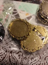 Nueva moda 5 uds 30x40mm tamaño Interior antiguo bronce dorado plata colores negros broche perforado estilo Base colgante