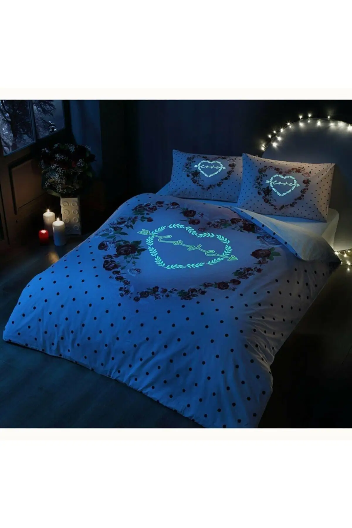 

Taç Ranforce Glow Glowing Double Duvet Cover Set Lover Pink 200X220 cm