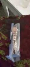 Reloj de pulsera de oro rosa para mujer, de lujo, de acero inoxidable, con diamantes de imitación, elipse, creativo, de cuarzo