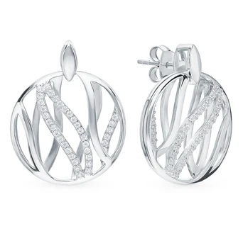 

Silver earrings with cubic zirconia sunlight sample 925