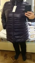 Chaqueta larga con capucha para mujer, abrigo ultraligero de plumón de pato blanco para otoño e invierno, Parkas portátiles, color liso, 7XL