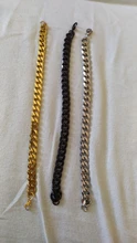 Pulsera de acero inoxidable para hombres y mujeres, pulseras de cadena de eslabones cubanos, Color dorado y plateado, joyería de moda al por mayor KBB10
