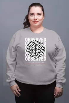

Angemiel Wear Observed Gray Female Sweatshirt