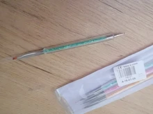 5 unids/set uñas arte pluma 2 en 1 doble termina salpican dibujo pintura Gel UV de polaco cepillo de uñas de arte puntillo herramientas