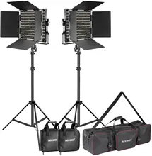 Neewer LED Video Licht und Stand Beleuchtung Kit für Foto Studio Video Fotografie, Metall Rahmen, 660 LED Perlen, 3200-5600K,CRI 96 +