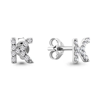 

Aquamarine studs with cubic zirconia, 925 sterling silver