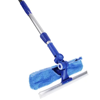 

VETTA WINDOW WASHER TWO-SIDED (SCRAPER 23СМ + MICROFIBER 25Х7СМ), TELESC. STAFF STAINLESS STEEL 105СМ, rag for glasses