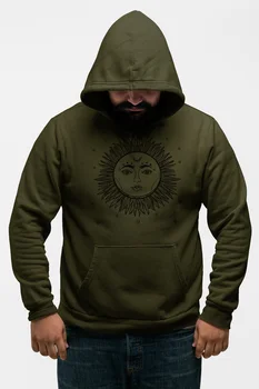 

Angemiel Wear Moon Tattoo Sun Green Men 'S Hooded Sweatshirt