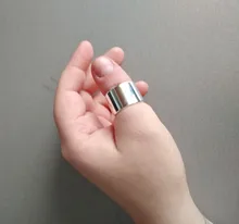 Anillos de plata de ley S925 para mujer, anillo Circular coreano multicapa de cara ancha, joyería al por mayor