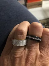 Anillo de acero de estilo Retro Vintage para mujer, joyería de 5 fila de cristales transparentes, anillos de boda de compromiso de acero inoxidable a la moda, gran oferta