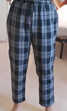 Plaid Pants Trousers Joggers Harajuku Women Streetwear Korean-Style Plus-Size Autumn