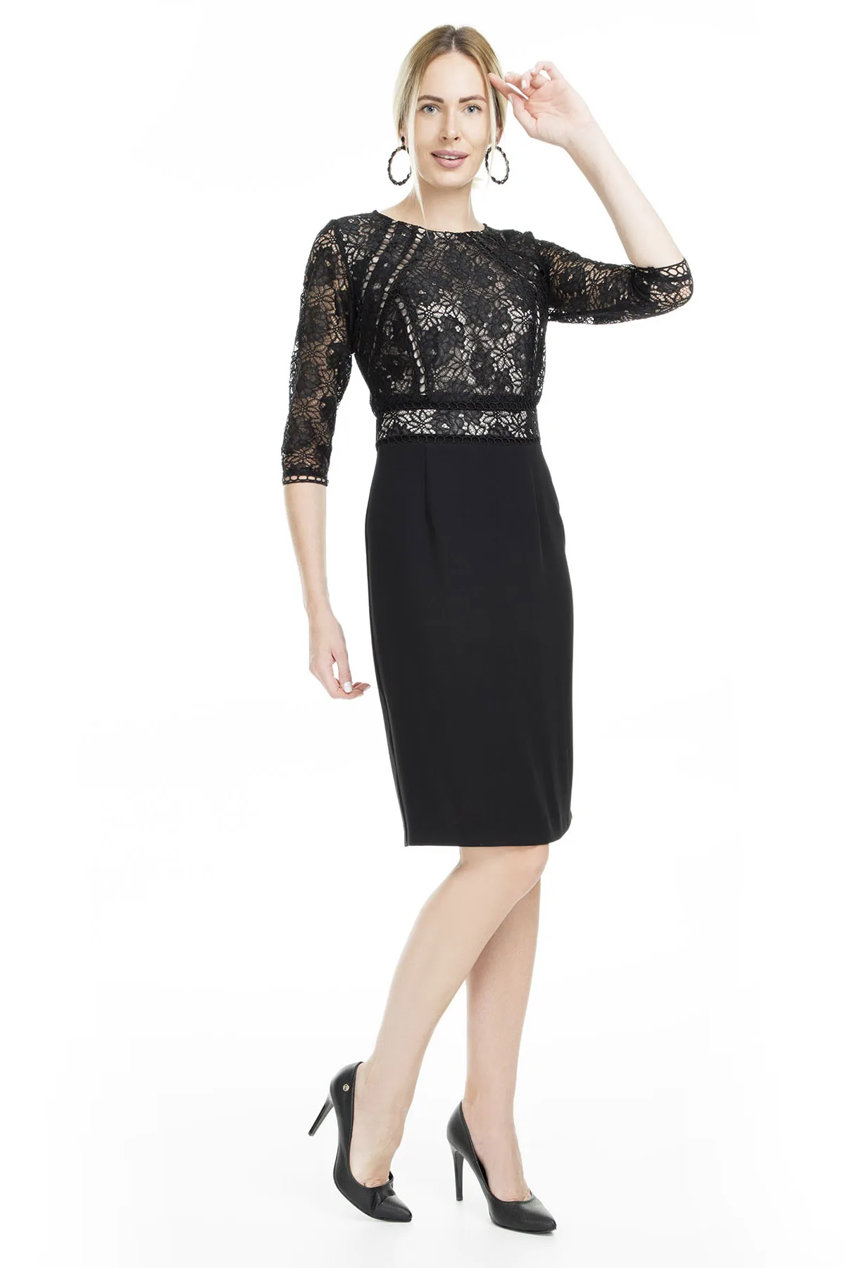 

Via Dante Filet Lace Detail Dress WOMEN DRESS 1033623VD