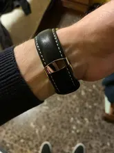 Correa de reloj de piel de ternero auténtica lisa, correa de reloj de negocios de 18mm, 20mm, 22mm y 24mm con hebilla de mariposa automática sólida