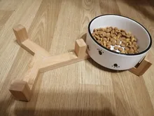 Cuenco doble de cerámica para gatos y perros, fuente de Alimentación de Mascotas, alimentador para cachorros, suministros de productos, comida y cuencos de agua para perros