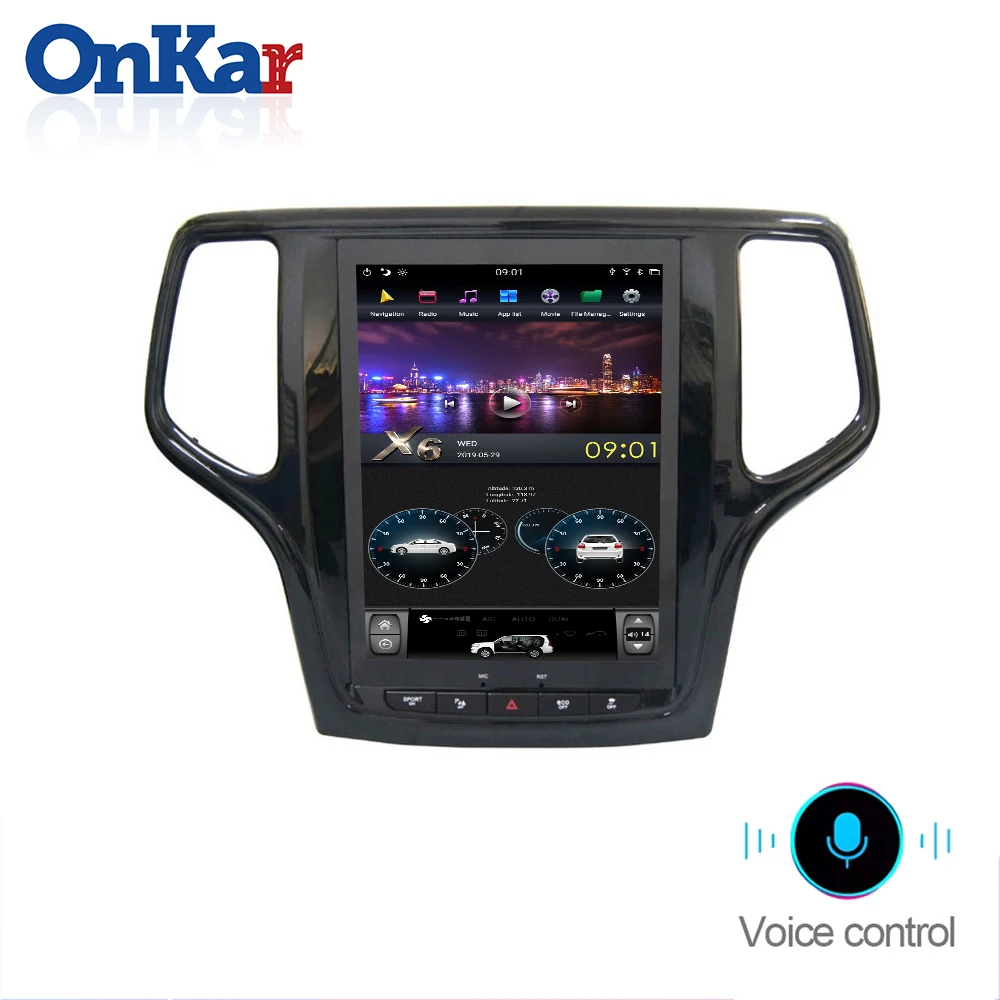 

ONKAR Car Multimedia Player For Jeep Grand Cherokee 2014-2019 Android 8.1 RAM 4GB ROM 32GB Built in CarPlay Android Auto Radio