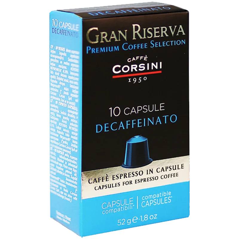 Кофе в капсулах Nespresso® Caffe Corsini Gran Riserva Decaffeinato 52г (10 х 5.2г)