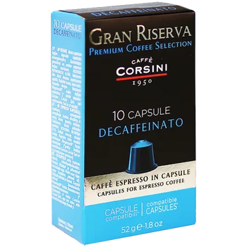 

Кофе в капсулах Nespresso® Caffe Corsini Gran Riserva Decaffeinato 52г (10 х 5.2г)