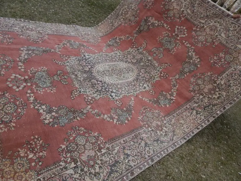 Большой винтажный цветочный ковер Mid Century 'X 11'4 ''/245X345 см