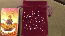 Bolsa de terciopelo de luna de estrellas, Tarots, bolsa de tarjetas de oráculo, bolsa de almacenamiento de cristal de adivinación de bruja