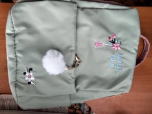 Mochila informal de tela Oxford con flores bordadas para mujer, bolso escolar para el hombro, para viajes diarios, antirrobo