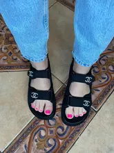 Sandalias de plataforma de cuero genuino para mujer, zapatos de diseñador de lujo a la moda, Sandalias planas, tacones gruesos, tendencia