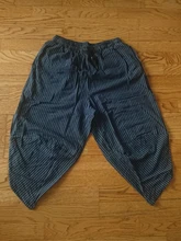 Pantalones de Harem de algodón de los hombres de verano de 2021 japonés Vintage a rayas de los hombres mujeres Hip Hop de talla grande ancho pierna pantalones Pantalon