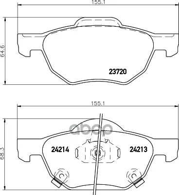 Колодки Тормозные Дисковые HELLA арт. 8DB355010831