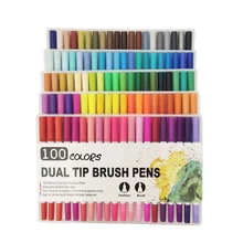 12, 24, 36, 48, 60, 72, 100, профессиональные маркеры Clors, Fineliner, водостойкая кисть, ручка, надпись, каллиграфия, маркер для граффити, набор ручек