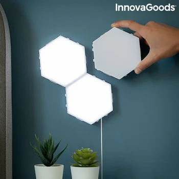 

Set of Modular Magnetic and Touch LED Panels Tilight InnovaGoods (Pack of 3)