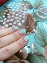 Decals Decoration Snow-Sticker Self-Adhesive Nail-Art Merry-Christmas Manicure-Design