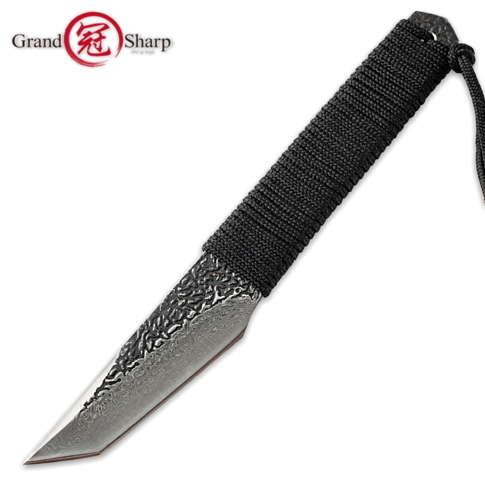 Охотничий нож Grandsharp из дамасской стали гаджеты для кемпинга и спорта на открытом