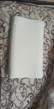 Almohada de látex para dormir, cojín ortopédico de masaje Cervical, Almohada de memoria