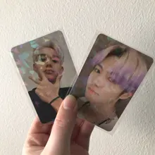 Película de tarjeta parpadeante láser de vidrio de Gema rota, funda holográfica para tarjeta de foto, Idol, Tarot, YGO Ultra, Protector de tarjeta, 100 Uds.