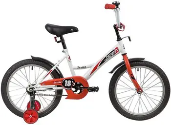 

Bicycle 18 "strike, white-red, foot brake, short wings novatrack 1833 strike. wtr20