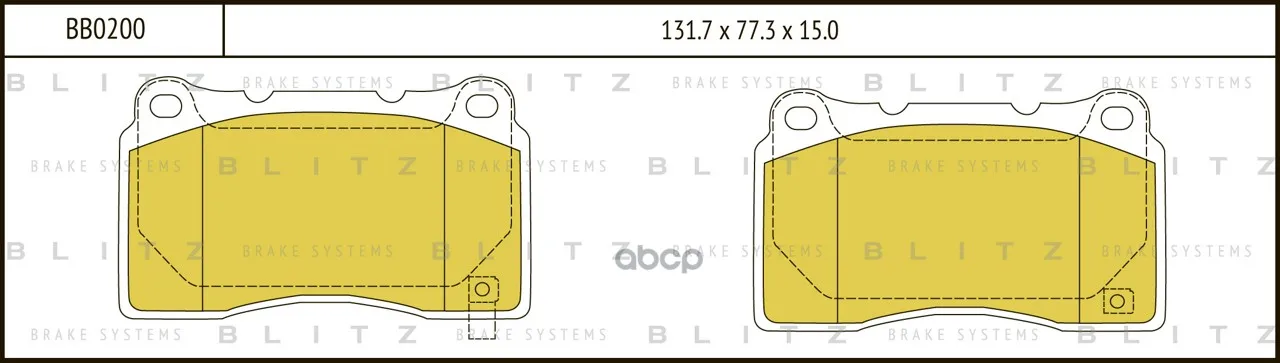 Колодки Тормозные Дисковые Mitsubishi Lancer 96-/Opel Insignia 09-/Subaru Impreza 00- Blitz арт. BB0200