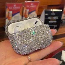 Funda de auricular de lujo para Apple AirPods Pro 2 1, funda protectora dura de diamante brillante para AirPod Air Pods Pro 2 3