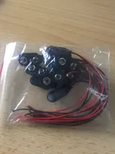 10 Uds 6F22 adaptador de batería de 9V Snap clip conector cables titular DC 5,5*2,1 jack de cable de alimentación para Arduino Jack DIY