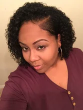 Rizado rizado mechones Pelo Rizado mongol mechones de cabello humano postizo mechones 100% Color Natural sin procesar del pelo humano que teje 3 ofertas de extensiones