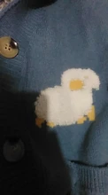 Suéter informal de estilo coreano para mujer, cárdigans de manga larga con cuello de pico abotonada, chaqueta de gran tamaño 2020