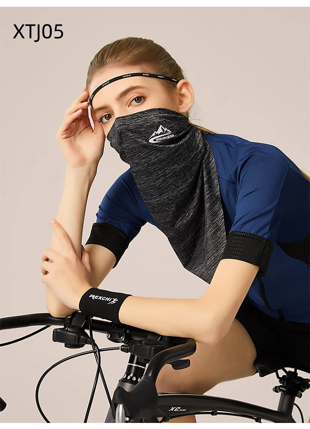 Cycling Face Mask Anti-UV Summer Ice Silk Anti-sweat Breathable Running Bandana Sun Protection Sports Scarf Face Mask