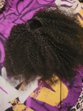 Alibele-extensiones de cola de caballo Afro rizado, 4B 4C, Remy, 8-20 pulgadas, Clip largo en cola de caballo, extensión de cabello humano