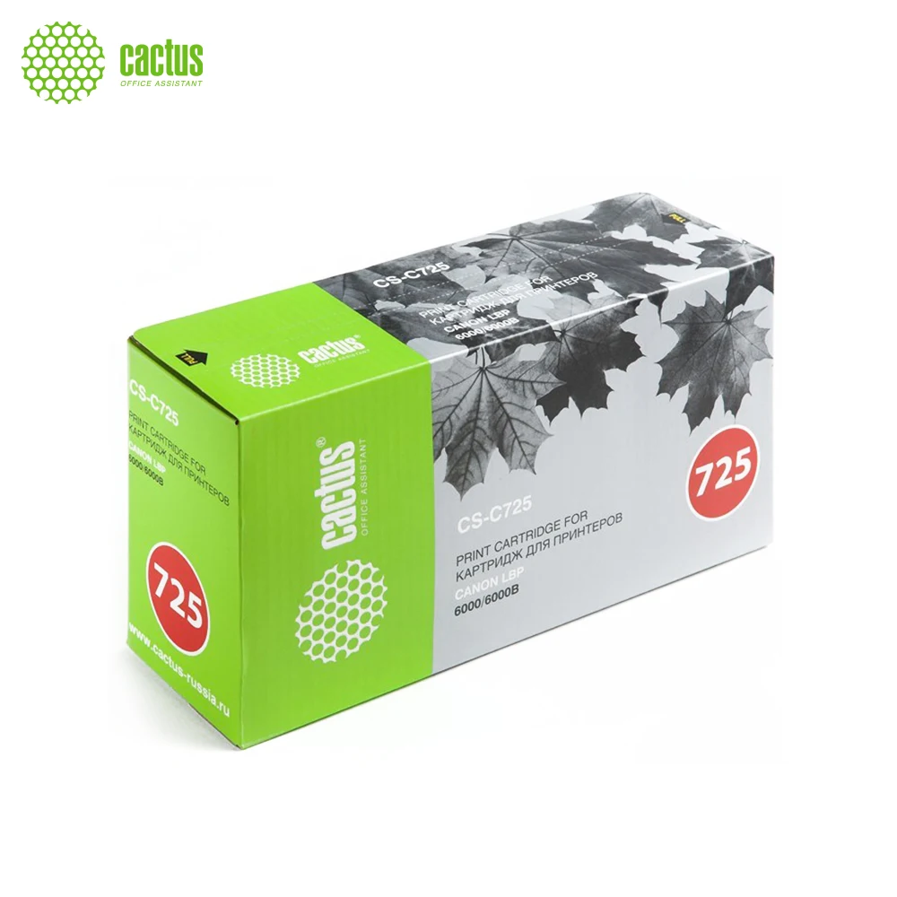 BK Картридж лазерный Cactus CS-C725S черный(1600стр.) для Canon i-Sensys 6000/6000b - Цвет: BK